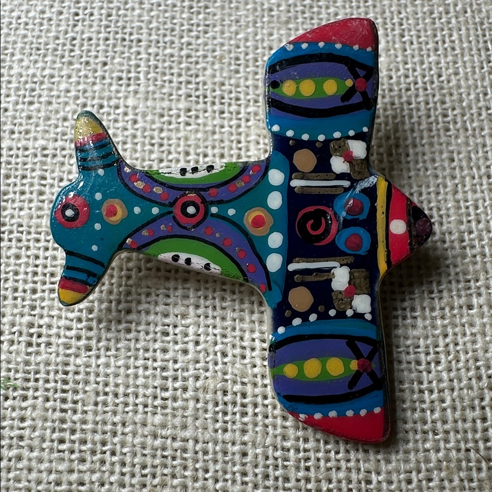 🧡 Talavera Airplane Brooch 🧡 - Picture 2 of 8
